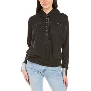 Johnny Was Calme Cozy Smocked hoodie pullover